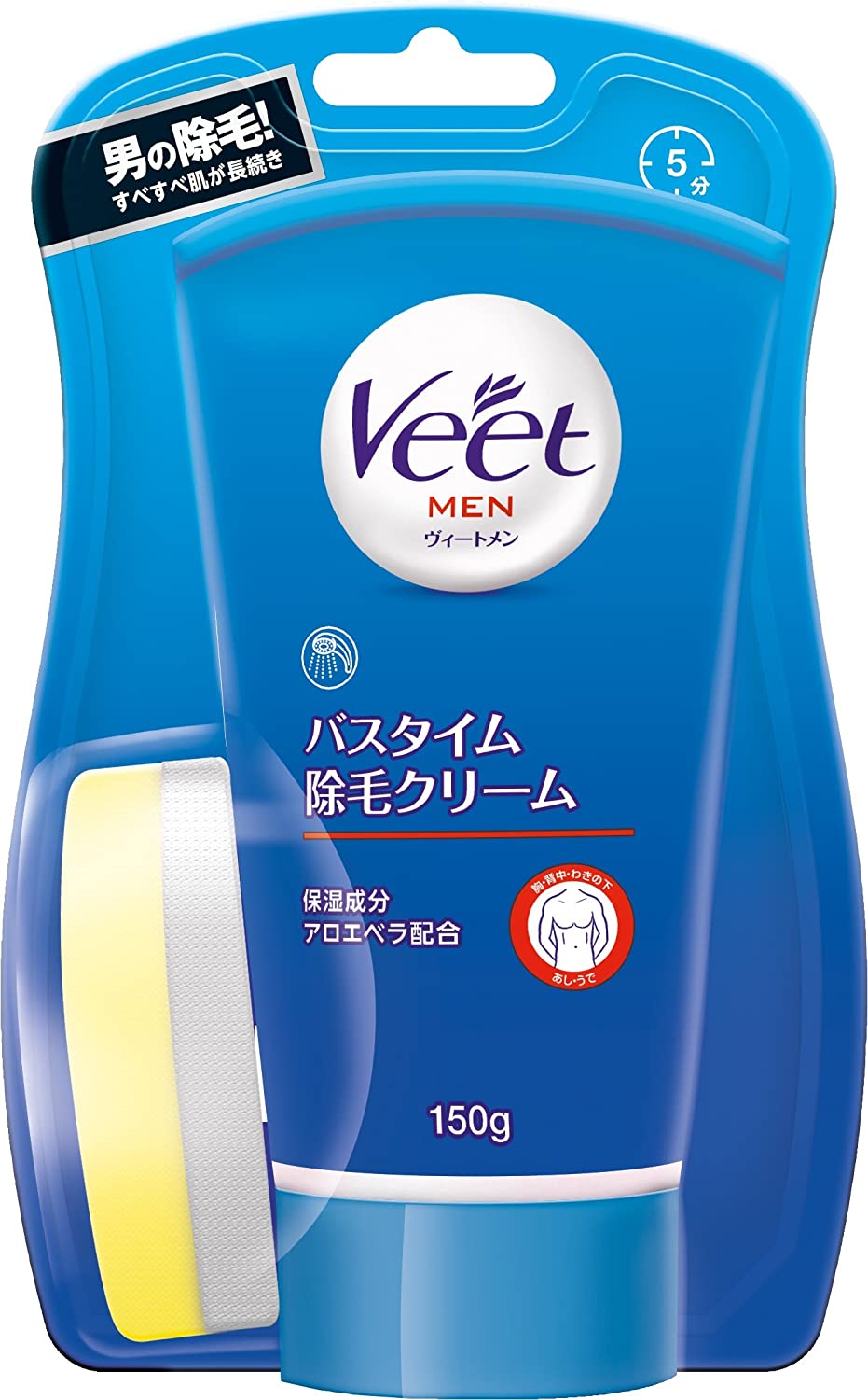 Veet Men Bathtime Hair Removal Cream 150g - No. 1 Brand Hair Removal For Men