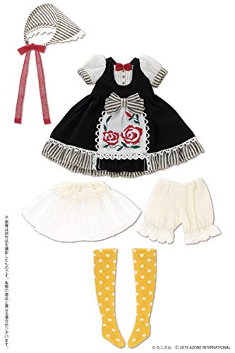 Betsy Mccall Pure Neemo Lss Rose Maiden Dress ~ By Canihol ~ Black X Stripe (For Doll)