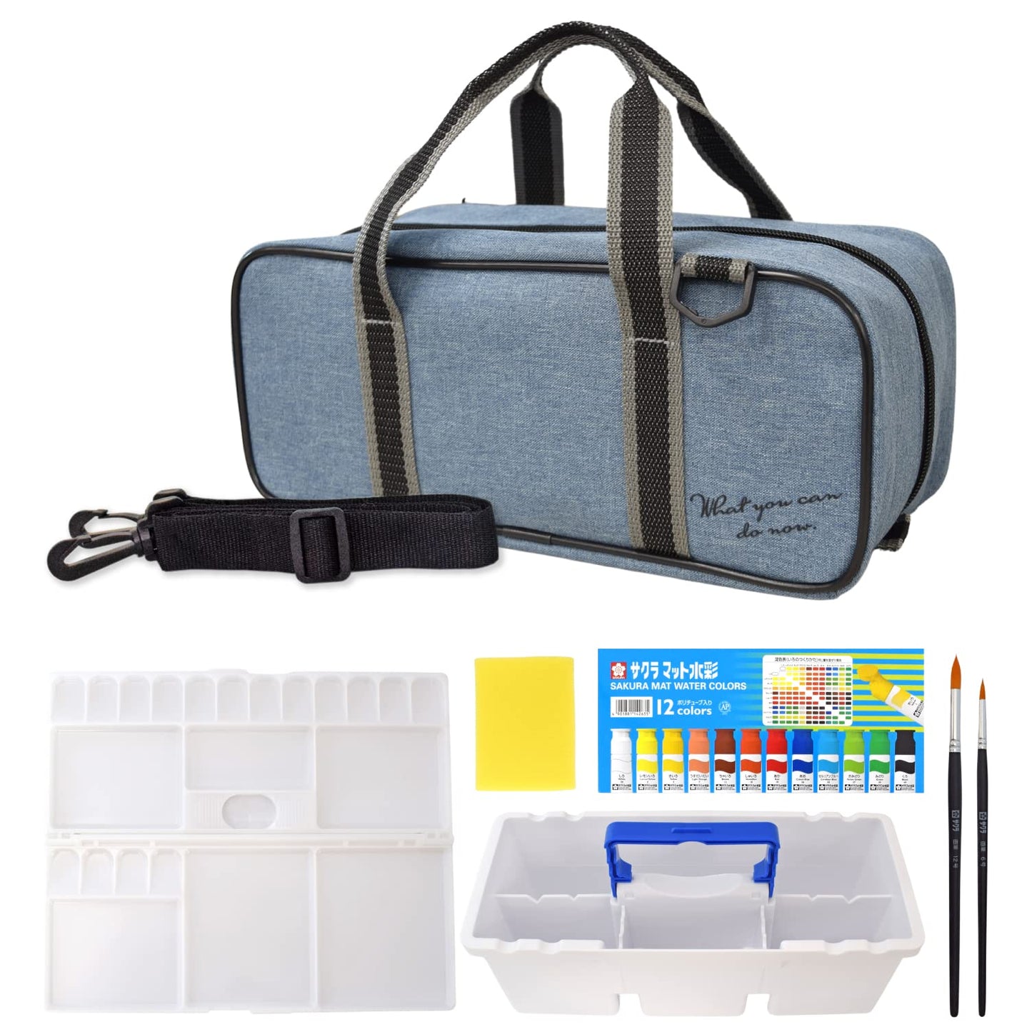 Sakura Crepas Japan Paint Set Compact Watercolor Blue Gray Ewz-A1#40