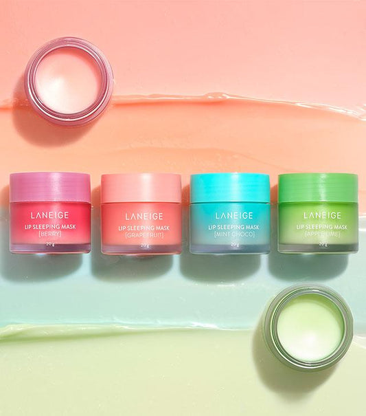 LANEIGE Lip Sleeping Mask - 4 [Berry -Grapefruit -Apple Lime -Mintchoco]