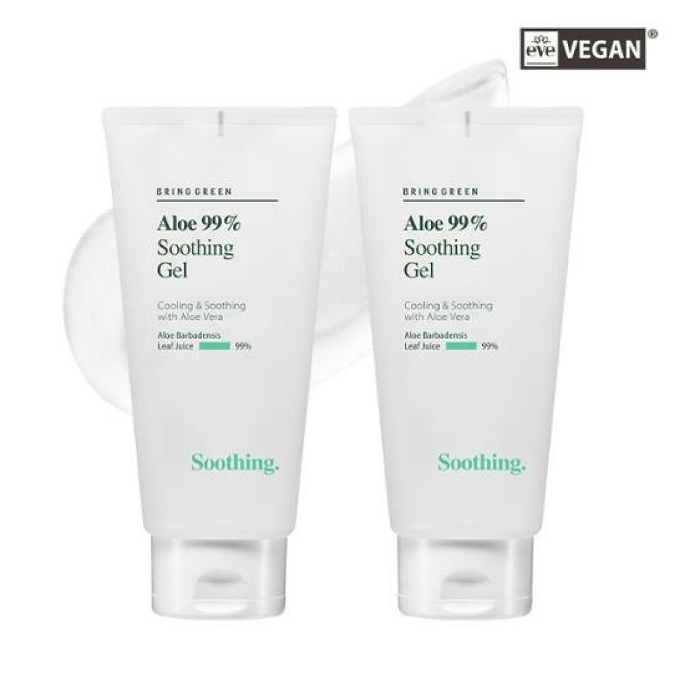 BRING GREEN Aloe 99% Soothing Gel 10.14 fl. oz.  Duo Set