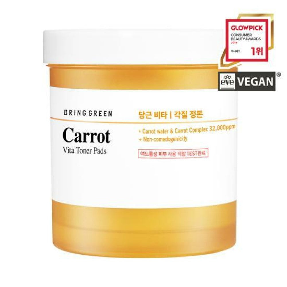 BRING GREEN Carrot Vita Toner Pads (100pcs)