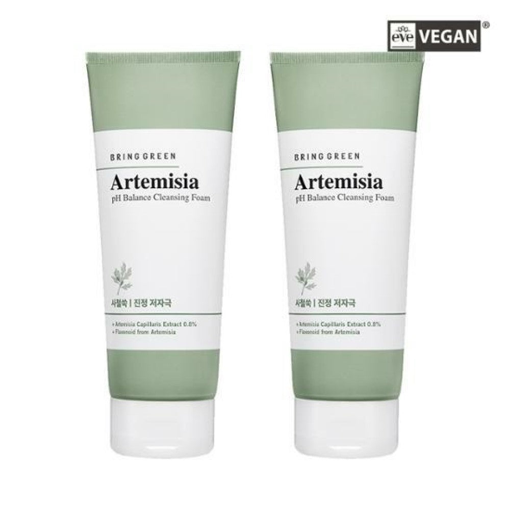 BRING GREEN Artemisia PH Cleansing Foam 6.76 fl. oz. Double set