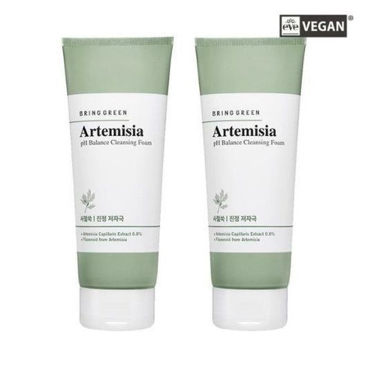 BRING GREEN Artemisia PH Cleansing Foam 6.76 fl. oz. Double set