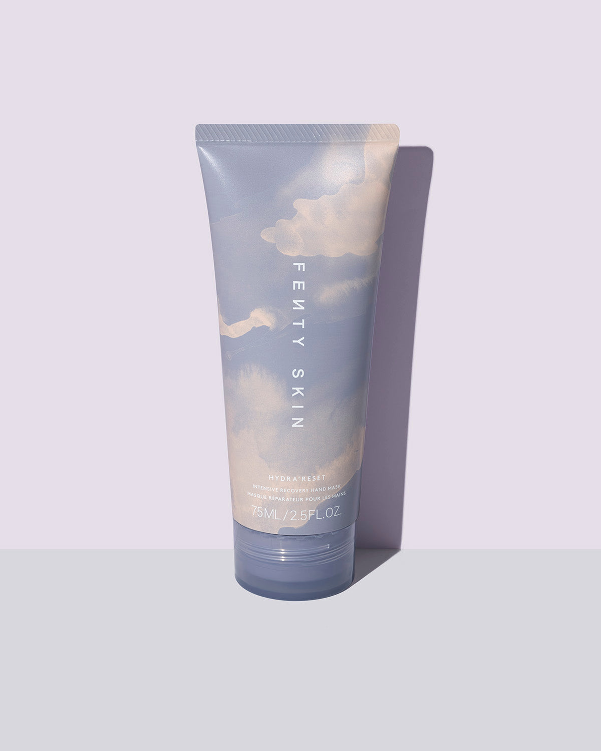 Fenty Skin Hydra'Reset Intensive Recovery Glycerin Hand Mask on lavender background
