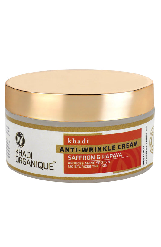 KHADI ORGANIQUE Anti Wrinkle Cream ( Saffron Papaya)