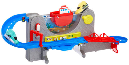 Bath Toy Train Undersea Tunnel! Hokkaido Shinkansen Hayabusa & Doctor Yellow Set