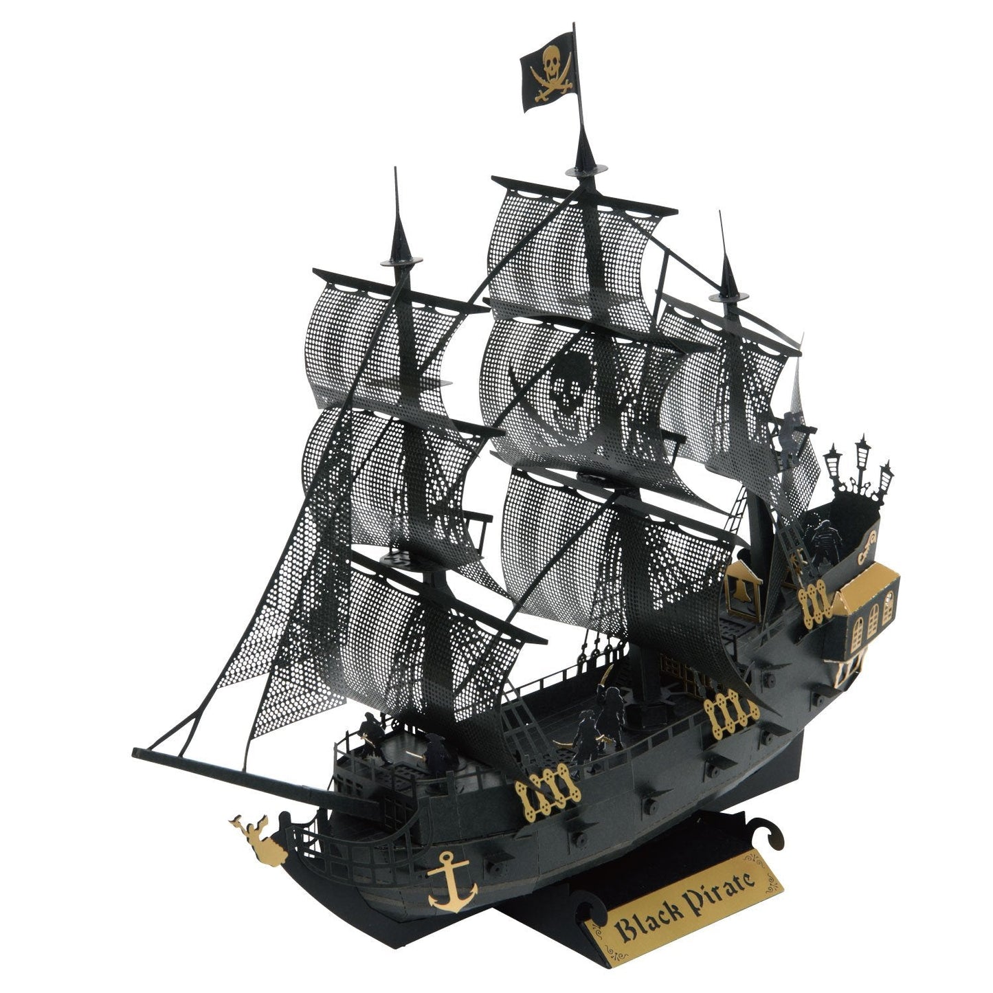 KAWADA Pnd-006 Papernano Black Pirate Ship Deluxe Edition