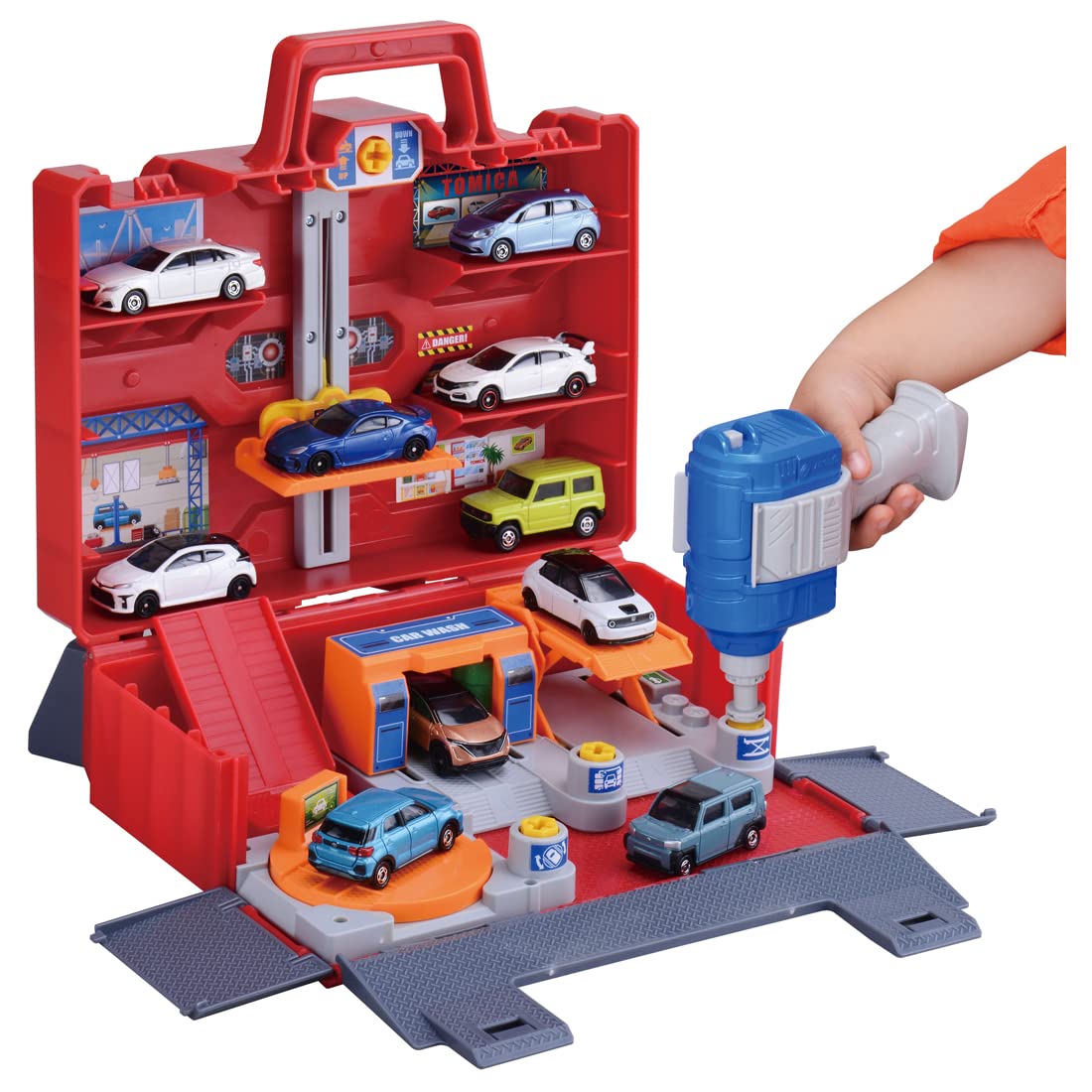 TAKARA TOMY  Tomica World Lively Four Actions! Tomica Maintenance Base Box