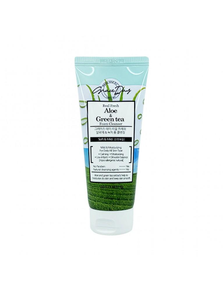 GRACE DAY Real Fresh Aloe & Green Tea Foam Cleanser 100ml